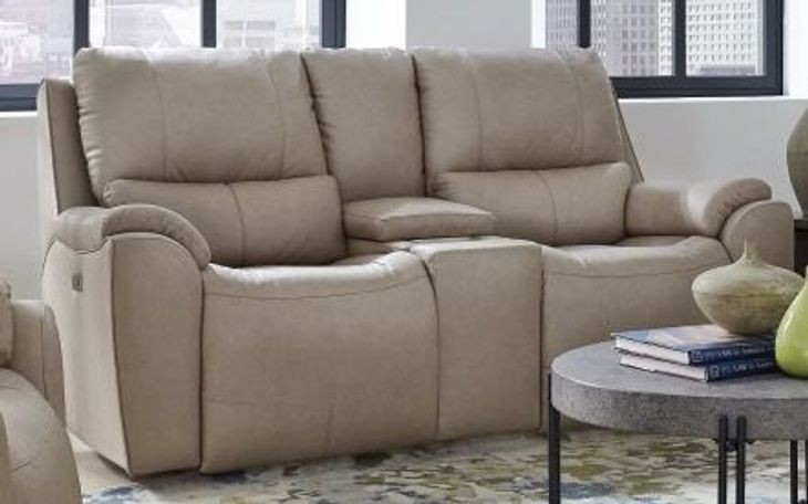 Westchester Platinum 81" Power Reclining Loveseat with Storage and USB Charging