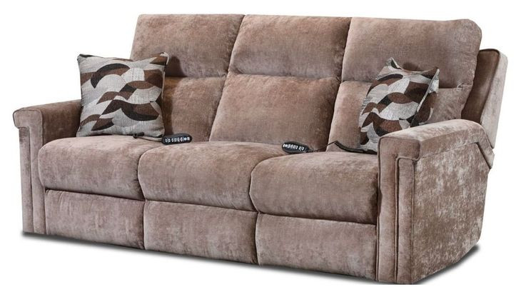 Madison Telluride Stone 88" Zero Gravity Triple Power Reclining Sofa with USB Charging