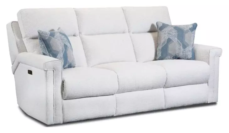 Madison Snow 88" Zero Gravity Power Reclining Sofa with Power Headrest and USB Charging