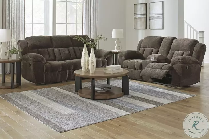 Frohn Chocolate Reclining Sofa
