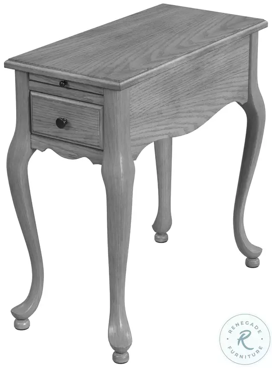 Croydon Distressed Powder Gray Side Table