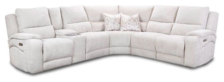 Brookfield Stone 6 Piece Modular Zero Gravity Triple Power Reclining Sectional with USB Charging