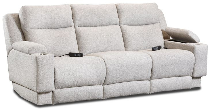 Belmont Linen 91" Zero Gravity Triple Power Reclining Sofa with Drop Down Table and USB Charging
