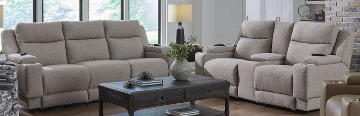 Belmont Linen 91" Zero Gravity Triple Power Reclining Sofa with Drop Down Table and USB Charging