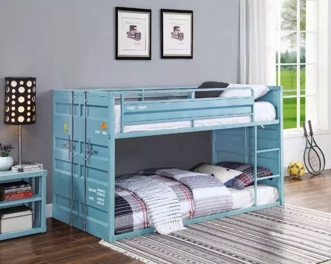 Cargo Aqua Twin Over Twin Bunk Bed