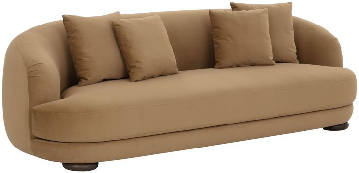 Serafina Kona Camel 94" Sofa with Pillows