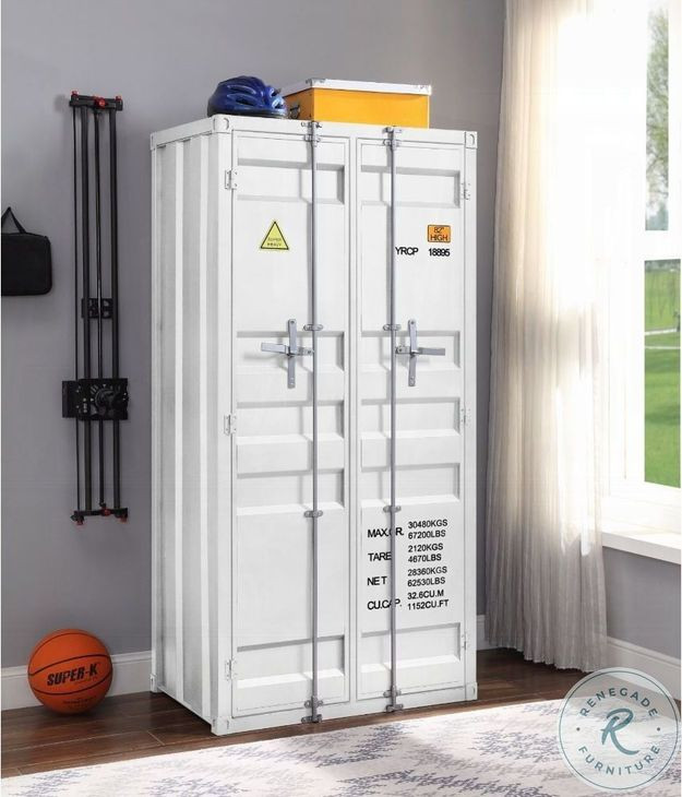 Cargo White 2 Door Wardrobe