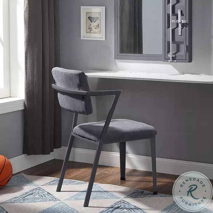 Cargo Gray Fabric and Gunmetal Office Chair