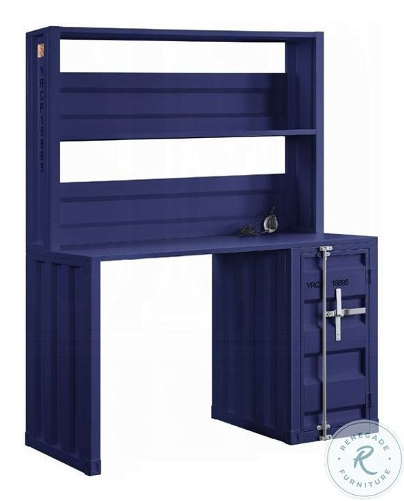 Cargo Blue Home Office Set with Hutch