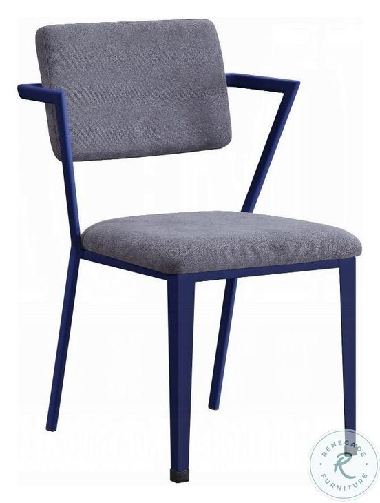 Cargo Gray Fabric and Blue Office Chair