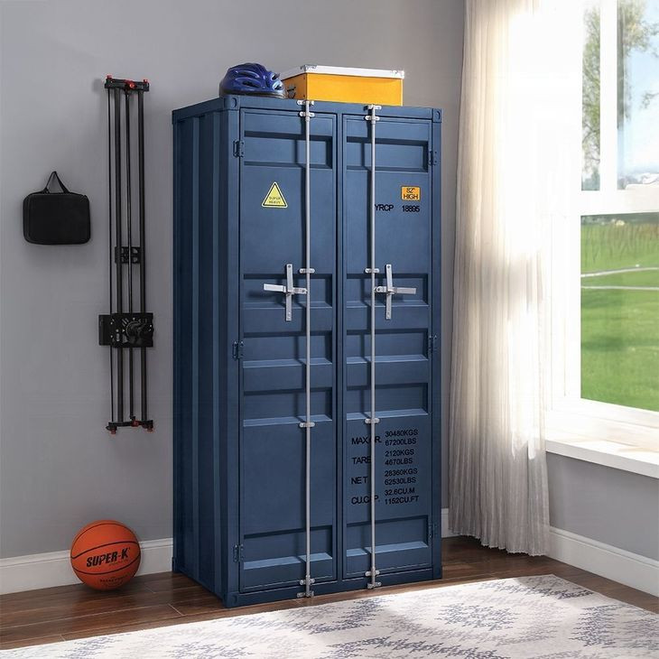 Cargo Blue 2 Door Wardrobe