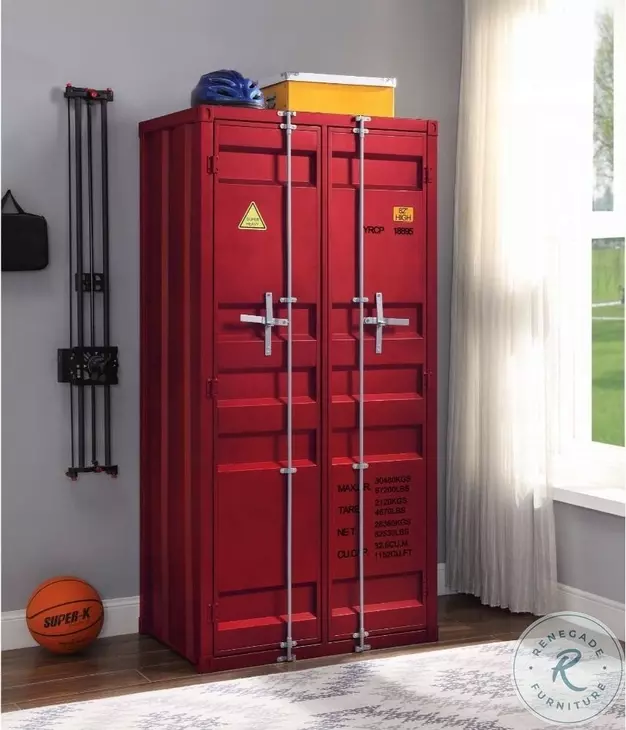 Cargo Red 2 Door Wardrobe