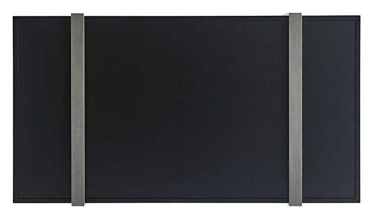 Del Mar Satin Black and Platinum Gray Rectangular Cocktail Table
