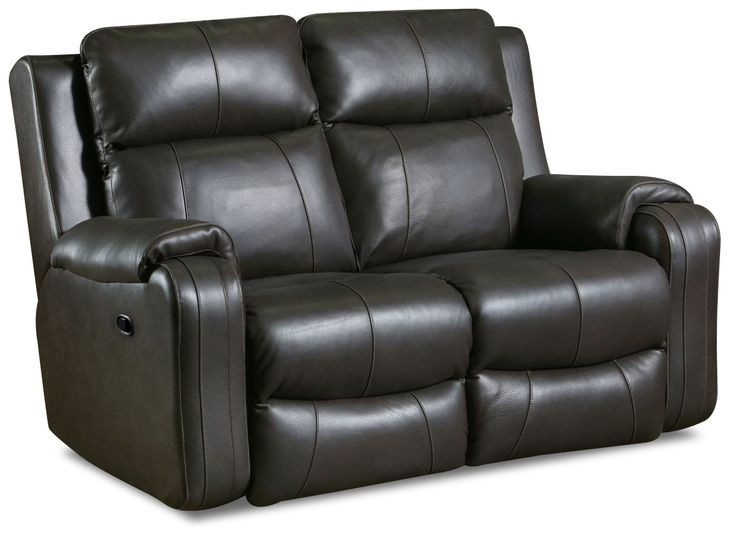 Contour Fossil Leather 60" Reclining Loveseat