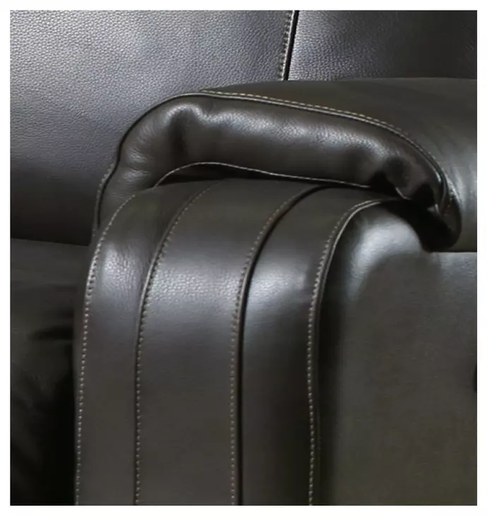 Contour Fossil Leather 60" Reclining Loveseat