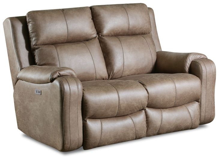 Contour Cocoa 60" Power Reclining Loveseat with USB Charging