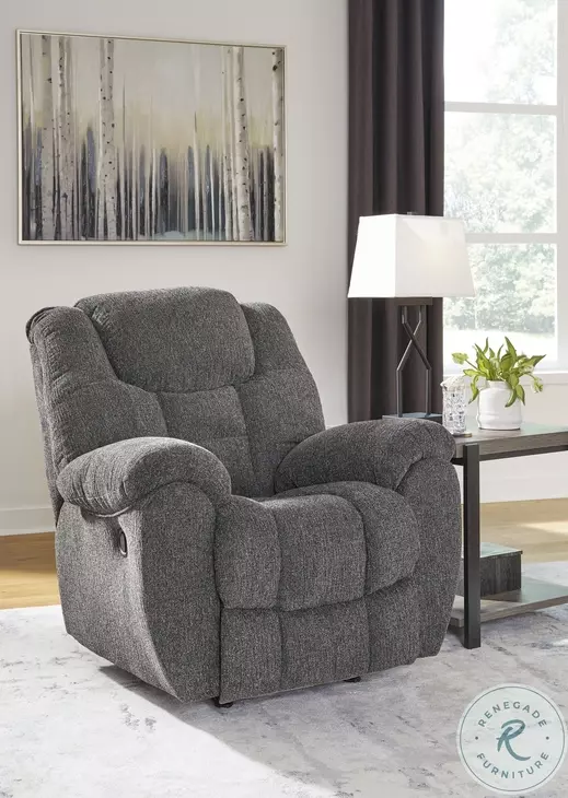 Foreside Charcoal Performance Fabric Rocker Recliner