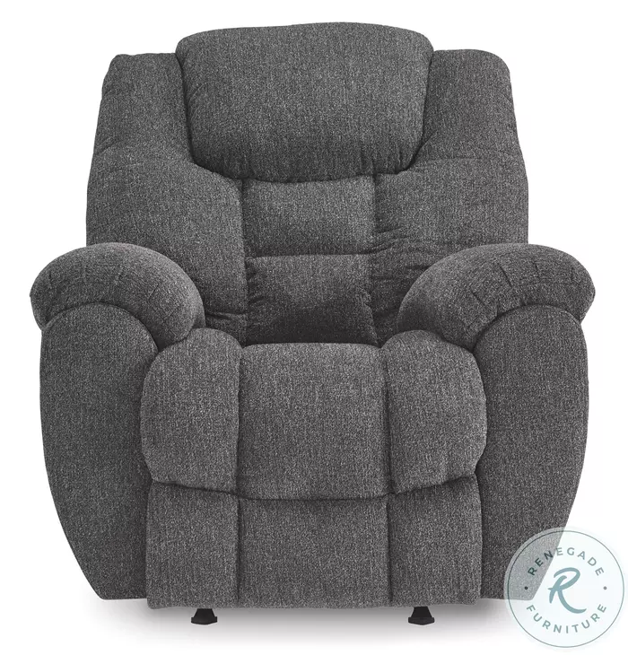 Foreside Charcoal Performance Fabric Rocker Recliner