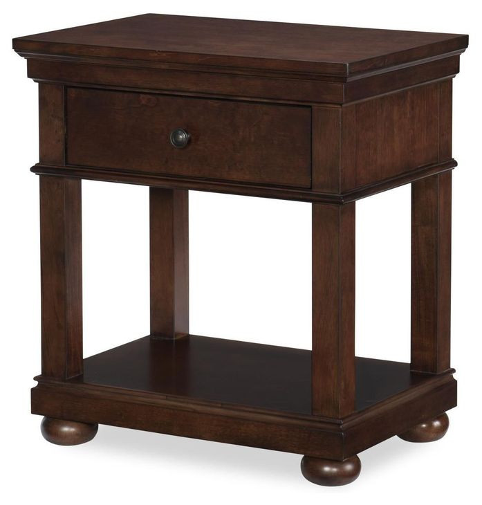 Canterbury 2.0 Warm Cherry 1 Drawer Nightstand with Motion Light