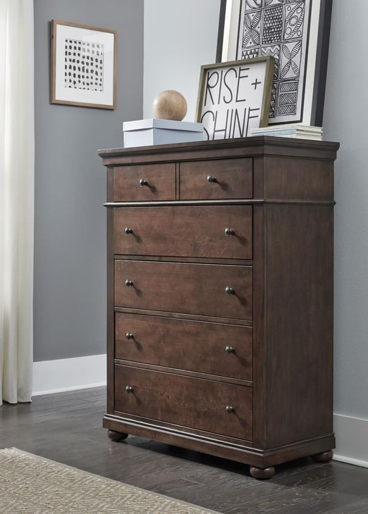 Canterbury 2.0 Warm Cherry 5 Drawer Chest