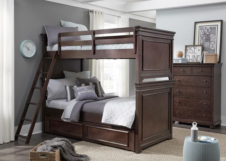 Canterbury 2.0 Warm Cherry Twin Bunk Bed
