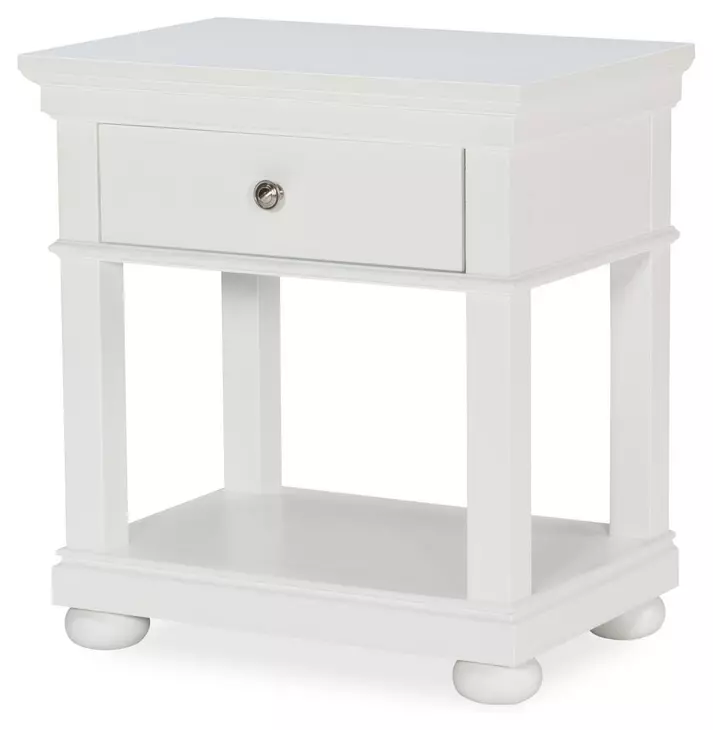 Canterbury 2.0 Natural White 1 Drawer Nightstand with Motion Light