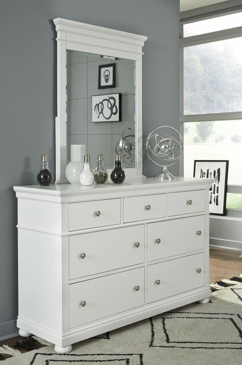 Canterbury 2.0 Natural White Rectangular Dresser Mirror