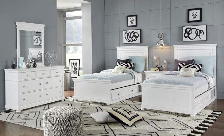 Canterbury 2.0 Natural White Full Panel Bed