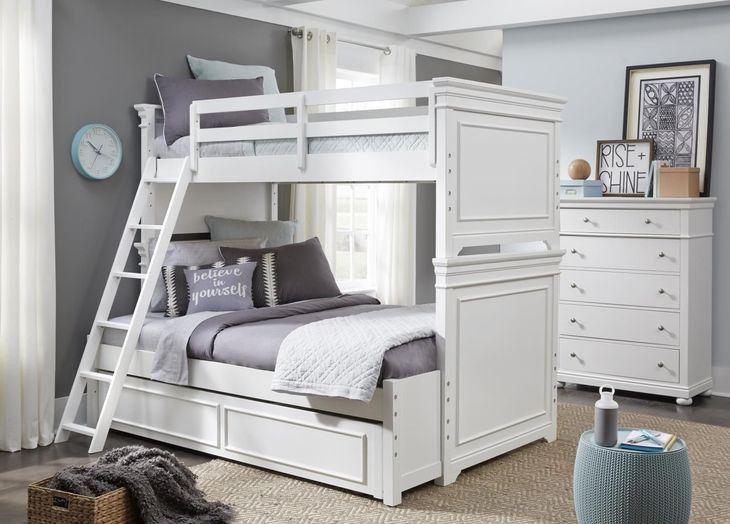 Canterbury 2.0 Natural White Twin Over Full Bunk Bed