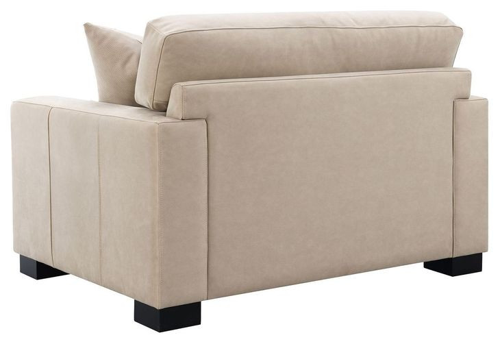 Dexter Taupe Upholstered Lounge Chair with Pillows