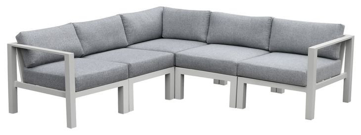 Nash Outdoor Seating Buff 5 Piece Outdoor Modular Sectional