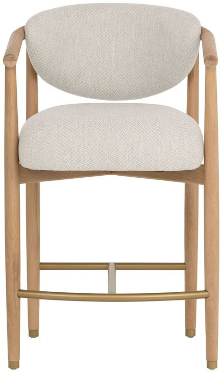 Sigrid Monument Oatmeal Upholstered Counter Height Stool