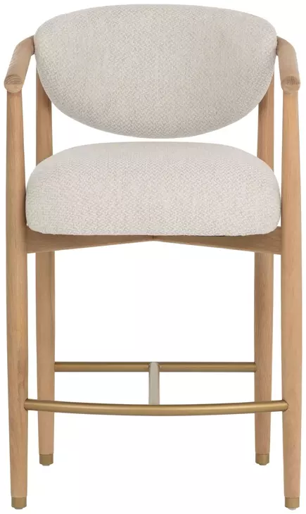 Sigrid Monument Oatmeal Upholstered Counter Height Stool