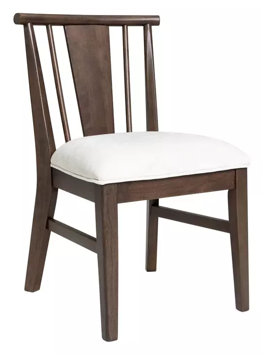 West End Ivory and Saddle Brown Upholstered Spindle Side Chair Set of 2