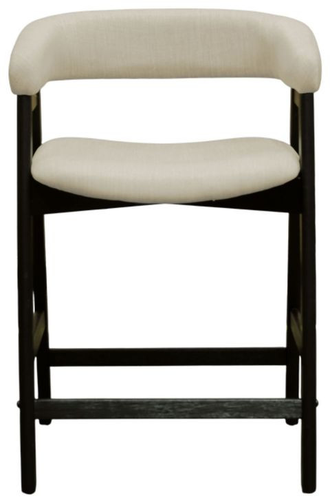 Cove Vintage Black Upholstered Counter Height Chair Set of 2