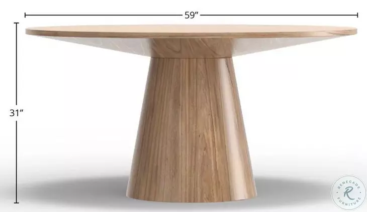 Cove Natural Round Dining Room Set from Alpine | Coleman