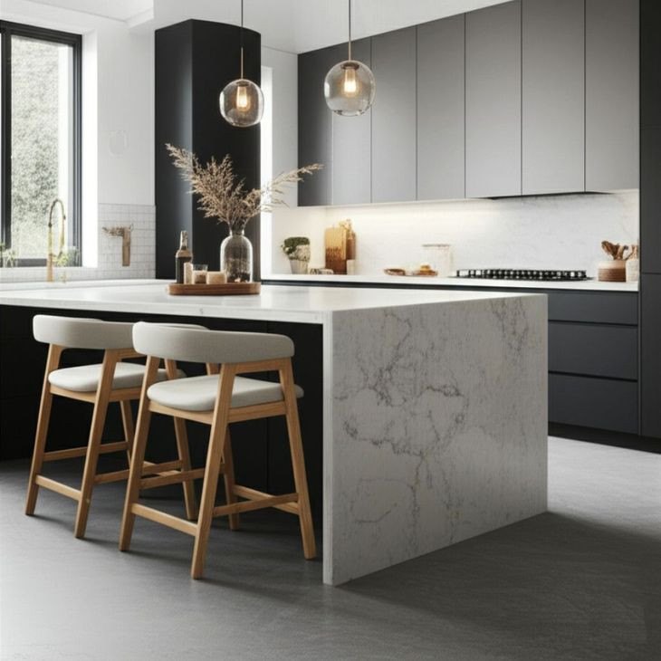 Cove Natural Upholstered Counter Height Chair Set of 2