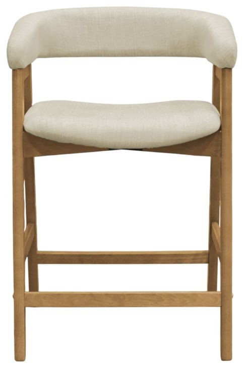 Cove Natural Upholstered Counter Height Chair Set of 2