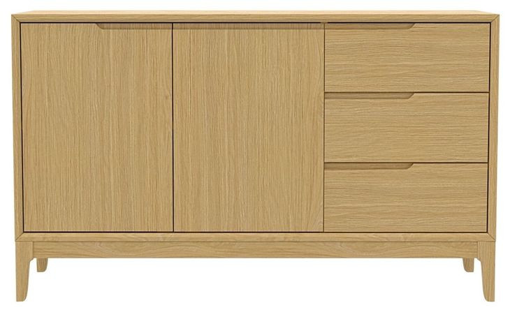 Cove Light Oak 3 Drawers Server