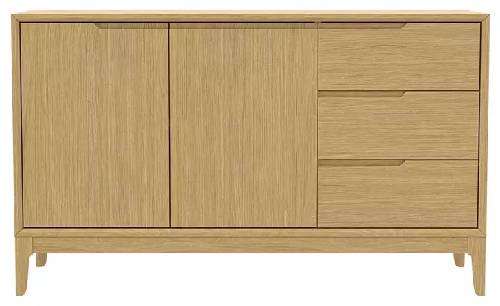 Cove Light Oak 3 Drawers Server