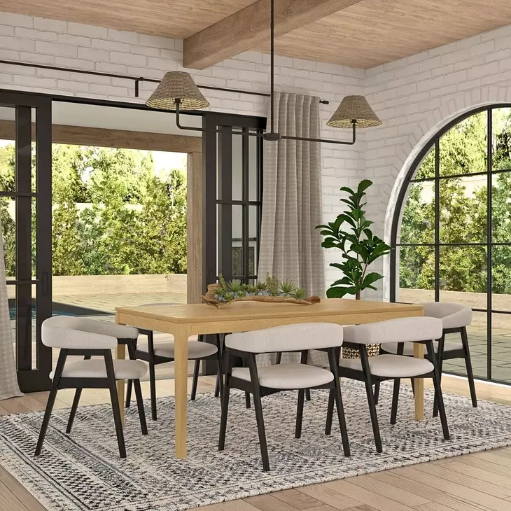 Cove Light Oak Rectangular Dining Room Set