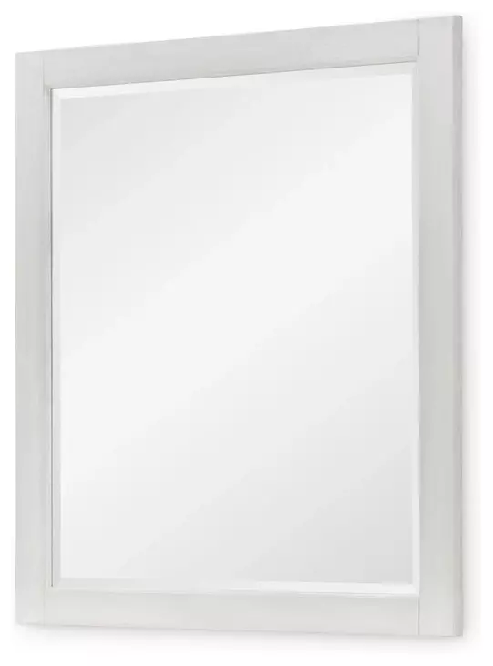 Ashton Bleached Linen Rectangular Dresser Mirror