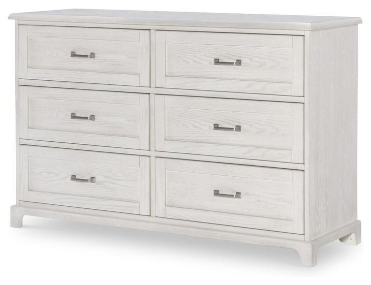 Ashton Bleached Linen 6 Drawer Dresser