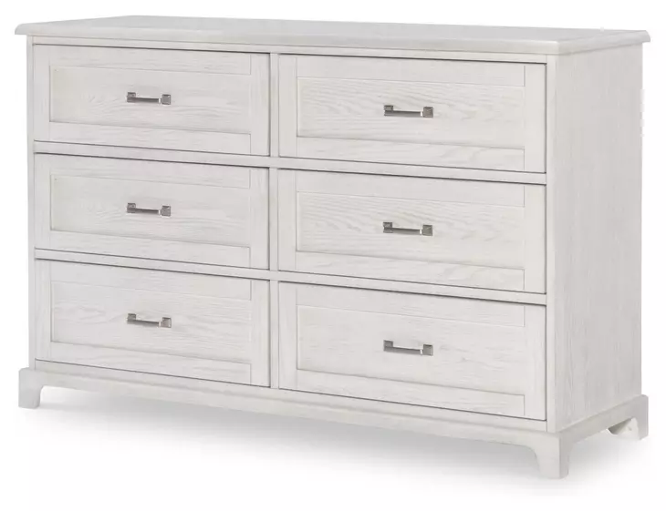 Ashton Bleached Linen 6 Drawer Dresser