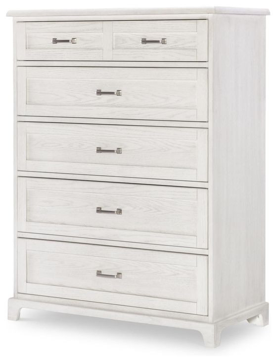 Ashton Bleached Linen 5 Drawer Chest