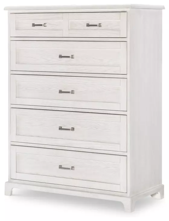 Ashton Bleached Linen 5 Drawer Chest