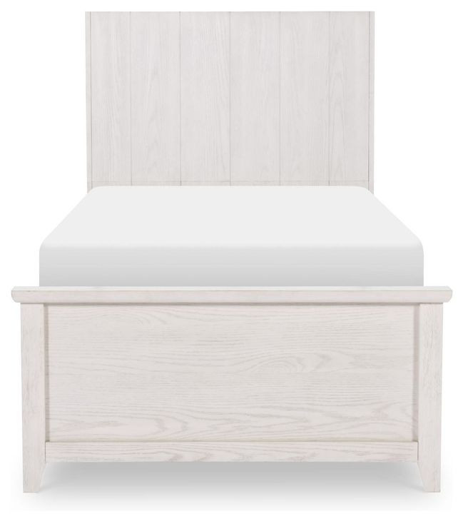 Ashton Bleached Linen Twin Bookcase Bed with LED