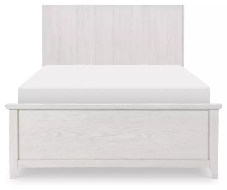 Ashton Bleached Linen Full Bookcase Bed with LED