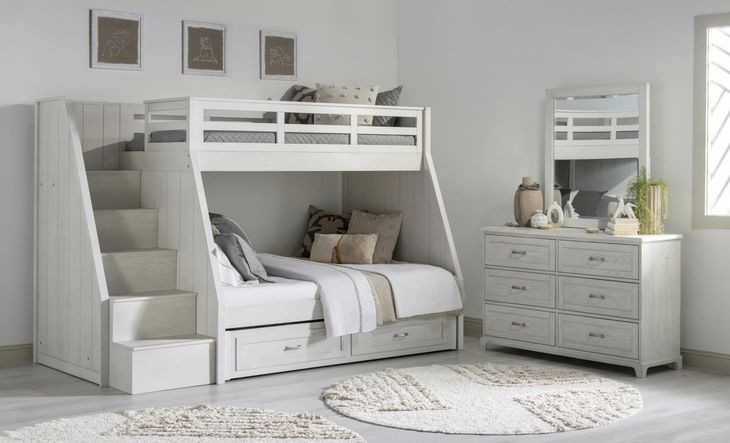 Ashton Bleached Linen Rectangular Dresser Mirror