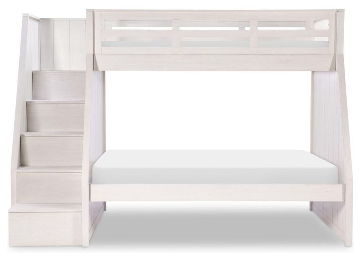Ashton Bleached Linen Twin Over Full Bunk Bed